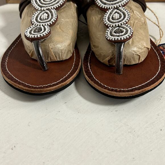 Her Best Foot Forward” Handmade Sandals Size 7 NWT - Picture 8 of 15